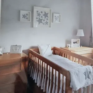 Solid oak cot bed