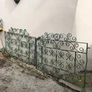 Heavy metal driveway gates