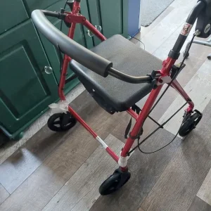 Folding disabled walker with seat and storage bag - Image 5