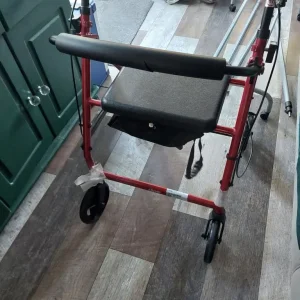 Folding disabled walker with seat and storage bag - Image 6