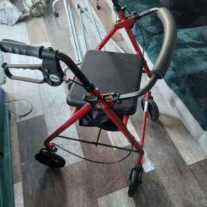 Folding disabled walker with seat and storage bag - Image 7