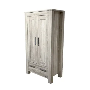 Grey Charnwood Wardrobe & Matching Tallboy Chest of Drawers - Image 2