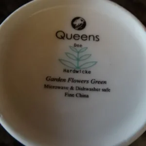 Queens Dee Hardwicke Garden Flowers Green tea set - Image 4