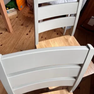 Grey wooden dining chairs - Image 2