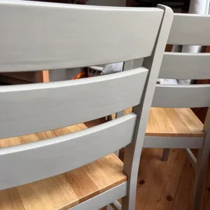 Grey wooden dining chairs - Image 3