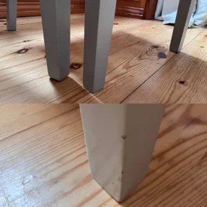 Grey wooden dining chairs - Image 4