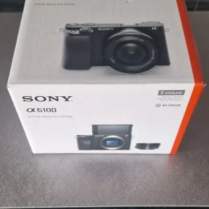 Sony Alpha 6100 with 16-50mm lens and accessories