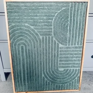 Wood framed fabric picture - Image 2