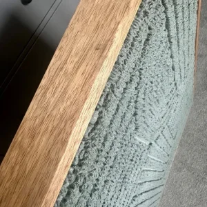 Wood framed fabric picture - Image 3