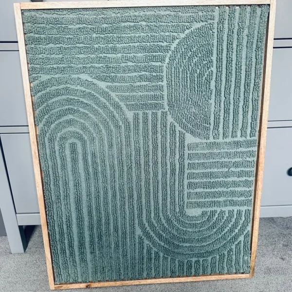 Wood framed fabric picture