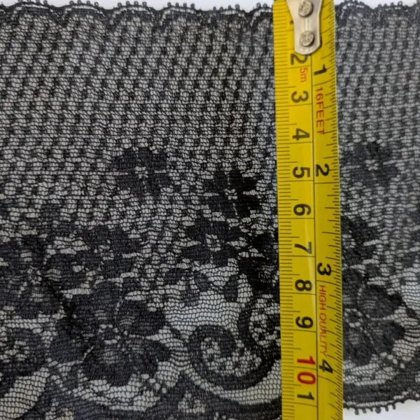 Black lace 12 x 310 cm