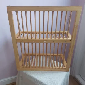 Wooden Wall Two Shelf Plate Rack Stand - Image 5