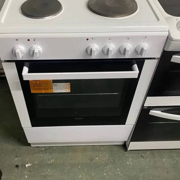 WHITE BUSH SINGLE DOOR CERAMIC HOB 60CM ELECTRIC COOKER