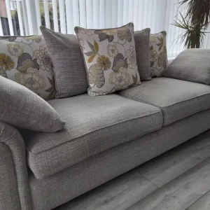 3-4 seater sofa and swivel chair - Image 3