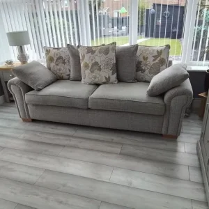 3-4 seater sofa and swivel chair