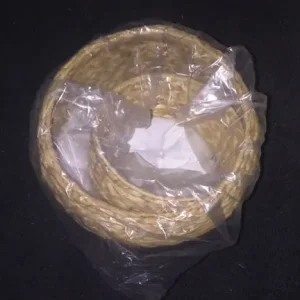 Cat House with Banana Leaf Top and Cylindrical Base - Image 4