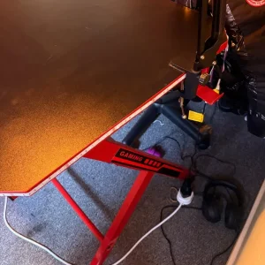 Gaming desk with RGB lights