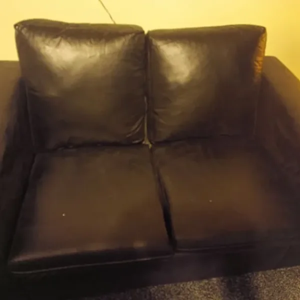 Leather-style sofa