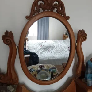 Mirrored oak chest of drawers - Image 3