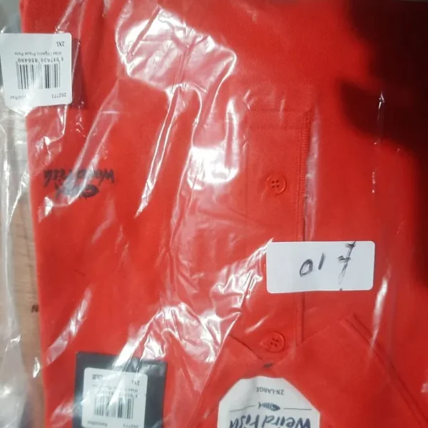 Fish motif polo shirt xxl