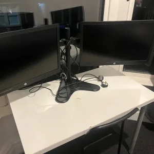 2x HP Pro Display P240VA 24inch Monitors with VonHaus Stands