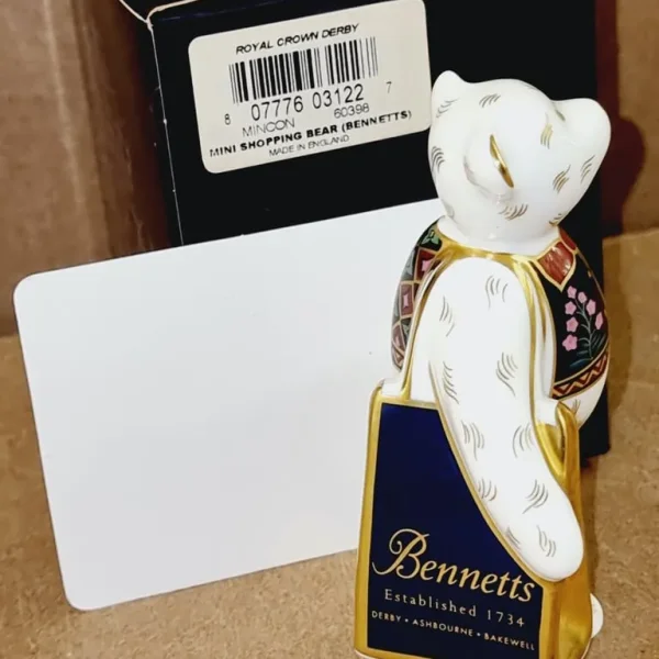 Royal Crown Derby Bennettes Shopper Bear Paperweight