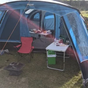 Vango Taiga airbeam 600XL large 6-person man tent with camping gear - Image 2