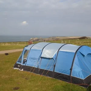 Vango Taiga airbeam 600XL large 6-person man tent with camping gear