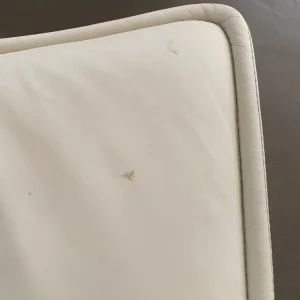 Cream Leather Conran Mid-Century Tilt & Swivel Chair with Footstool - Image 8