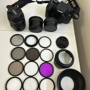 Canon EOS 700D with 3 Lenses and Neewer Filter Kit