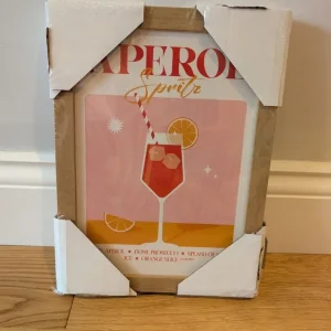 Aperol Spritz picture in oak frame