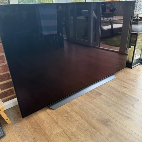LG OLED65C9PLA TV with screen crack and all parts