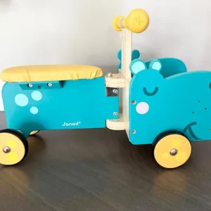 Janod Hippopotamus Wooden Ride-On for Kids - Image 2