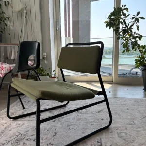 Olive green IKEA sofa chair - Image 2