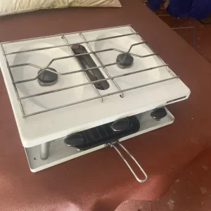 Gas stove and grill with two butane bottles