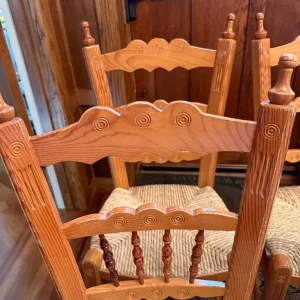 Wicker Dining Chairs x 4 - Image 2