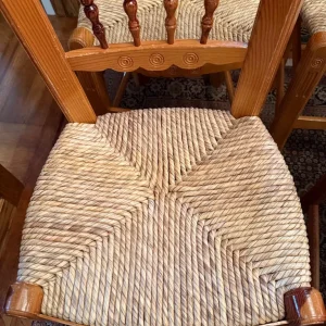 Wicker Dining Chairs x 4 - Image 3