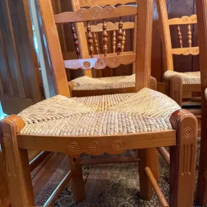 Wicker Dining Chairs x 4 - Image 4