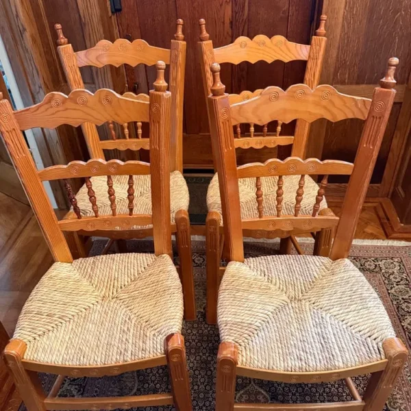 Wicker Dining Chairs x 4