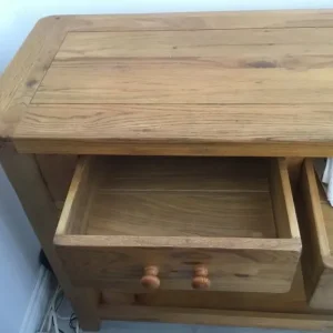 Antique colour solid wood 3 drawer sideboard - Image 2