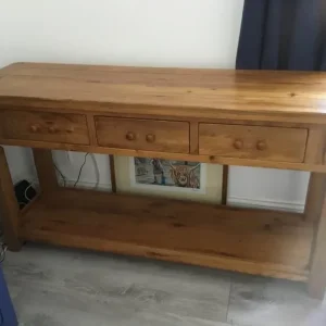 Antique colour solid wood 3 drawer sideboard