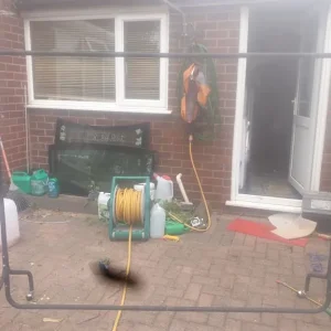 Heavy Duty Metal Clothes Hanging Rail with Wheels - Image 2