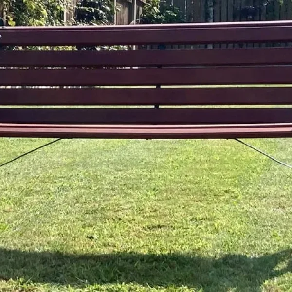 4ft Garden Bench with Reclaimed Mahogany Slats