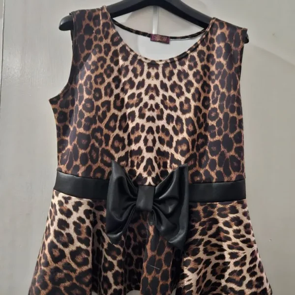 Leopard print peplum top (large)
