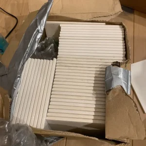 Box of 46 White Original Style Tiles 6”x6”