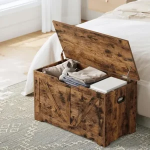 Wood storage bench