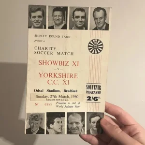 Sean Connery Signed Showbiz Yorkshire Charity Football Programme 1960