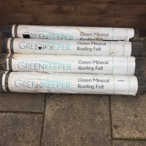 Green mineral roofing felt
