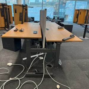 2-person ergonomic electric height adjustable sit-stand desk - Image 4