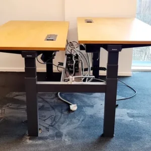 2-person ergonomic electric height adjustable sit-stand desk - Image 8